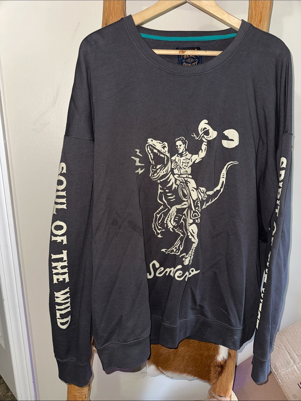 Sendero Cowboy Dinosaur Raptor Sweatshirt
